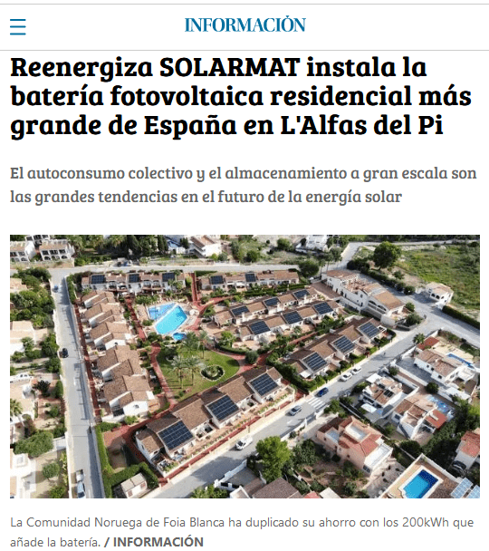 Instalamos la bateria residencial fotovootaica mas grande de España