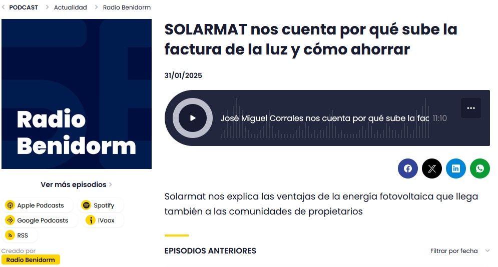 SOLARMAT por que sube la factura de la luz en 2025